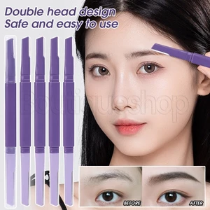 Tông đơ lông mày hai đầu - Dụng cụ cạo lông chống trầy xước - Dao cạo mặt bằng thép không gỉ - Máy cạo râu cầm tay - Dụng cụ làm đẹp