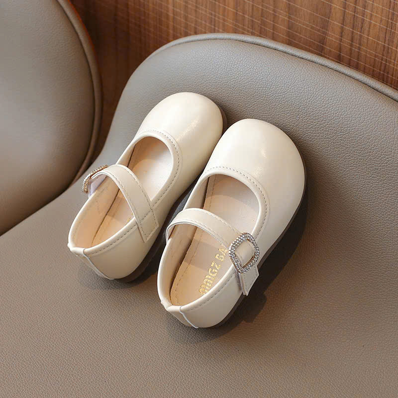 giày búp bê bé gái giày bệ cho bé da PU bóng mềm êm chân chống trượt MG baby mẫu mới đính đá xinh xắn công chúa v7715