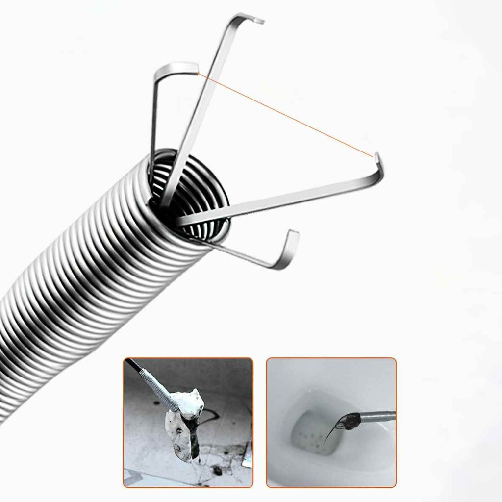Dụng Cụ Gắp Rác Dài 0.6 - 3 Mét - Cây Que Gắp Lông Tóc Siêu Việt Thông Tắc Bồn - Ống Cống, Gắp Đồ Bị Rơi FE123