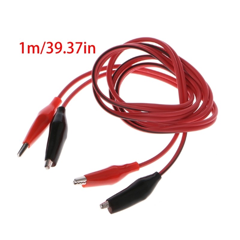 OXXGGKAO Dual Đỏ Đen Thử Nghiệm Dẫn Với Cá Sấu Kẹp Cá Sấu Dây Cáp Nhảy Cá Sấu