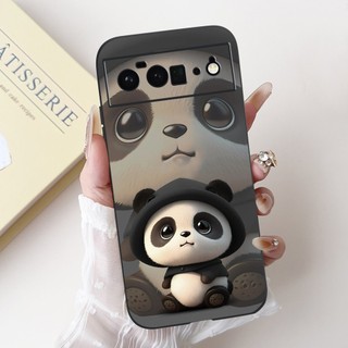 Dành Cho Google Pixel 6 Pro / Pixel 6 Hình Thỏ Gấu Trúc Dễ Thương Họa Tiết Hoạt Hình Vỏ Pixel6 6Pro Vỏ Điện Thoại Silicon Mềm Màu Đen