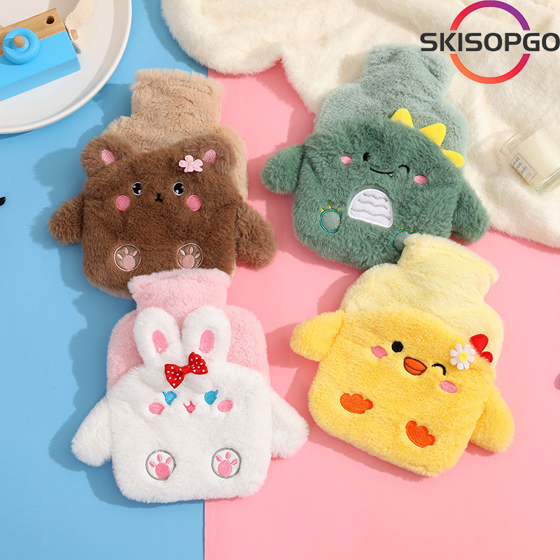 【SKISOPGO】Túi nước nóng，Portable，Túi giữ ấm，Plush，Túi chườm nóng lạnh，Giảm đau bụng kinh，Túi ấm，Mềm mại thoải mái