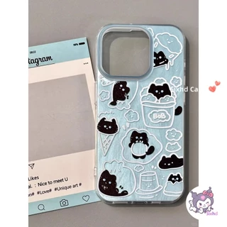 Ốp Lưng Cho OPPO A3X A60 A57 A12 A18 A38 A77 A16 A15 A17 A54 A55 A58 A3 A5s A3s A7 A5 A9 A79 A78 A95 A74 A96 A94 A93 A92 A52 Reno12F 11F 5 Vỏ Sợi Lông Mèo Dòng Xanh