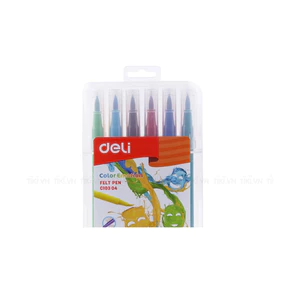 Bút lông bút dạ bút phớt ngòi BRUSH màu nước 12 màu Deli C10304 C103 04.