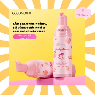 Bọt Mousse Vệ Sinh Cọ Mút Trang Điểm Gecomo Mùi Hương Đào – Rửa Dụng Cụ Trang Điểm Bằng Bọt Mịn