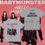 YB1 2025 BABYMONSTER 1st tour du lịch thế giới Áo thun Hello Monsters KPOP tay ngắn BY1