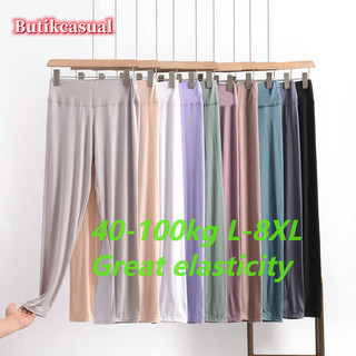 Quần legging lưng cao kiểu dáng nữ mới size lớn 2025 quần mùa hè co giãn cỡ lớn xl-8xl