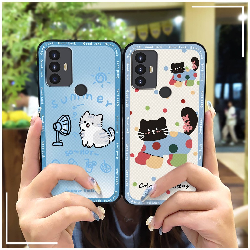 Ốp Điện Thoại Bọc Toàn Bộ Chống Thấm Nước Cho TCL 30SE / 30E / 306 / 305 / Sharp Aquos V6 / V6 Plus Thiết Kế Thời Trang Bảo Vệ Bền Chống Sốc Túi Điện Thoại Bảo Vệ Điện Thoại Silicon Hoạt Hình TPU Dễ Thương