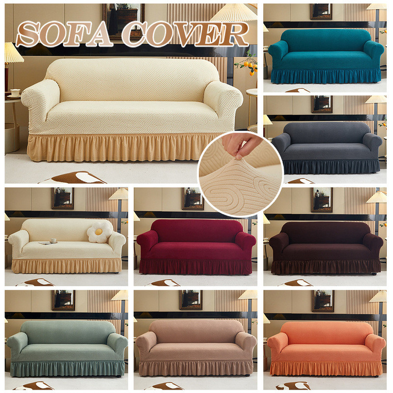 In Hình Sofa Có Váy Bảo Vệ Toàn Diện Vỏ Sofa Co Giãn Vỏ Trượt Có Váy Ghế Dành Cho Phòng Khách