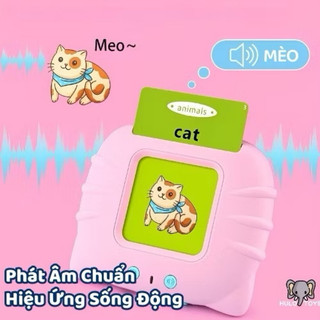 Máy Đọc Thẻ Anh-Việt 3 Chế Độ Đọc: Anh-Việt Kèm Phát Nhạc (112 thẻ 224 từ vựng)