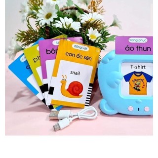 Máy Đọc Thẻ Flashcard Song Ngữ Anh Việt 224 Từ,510 Từ Vựng, Tiếng Anh Tiếng Việt Cho Bé