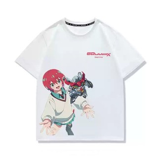PS2 Gundam GQuuuuuuX Amate Yuzuriha Áo Thun Mùa Hè Anime Tay Ngắn Top SP2