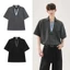 TIANLESIWEI Phong cách Hàn Quốc niche khâu buộc dây cổ chữ V giả hai mảnh áo sơ mi POLO thông thường