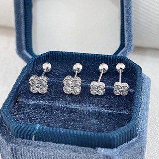 Bông tai nụ đá chốt vặn 2 size 6mm 5mm