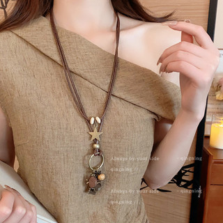 Vòng cổ mặt dây chuyền hình con bướm bằng sáp Bohemian, dây chuyền xương đòn phong cách dân tộc cổ điển, dây chuyền cao cấp dành cho nữ bán buôn