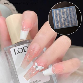 [savemoneyeveryday] Nail Art Khuôn Nơ Silicon Mềm 3d Khắc Cong Mẫu Dụng Cụ Đồ Dùng Nghệ Thuật Móng Tay Nghệ Thuật Phụ Kiện Quyến Rũ [vn]