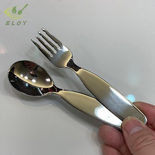 [ELOY] Bộ đồ ăn trẻ em bằng thép không gỉ dày làm sâu Thìa trẻ em Eag Muỗng nĩa bằng thép không gỉ 304 Nĩa trẻ em VN