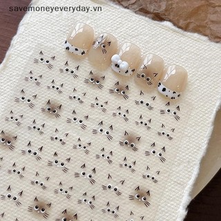 [savemoneyeveryday] Miếng dán móng tay dễ thương Thanh trượt móng tay đáng yêu Phong cách Hàn Quốc Đề can 5D DIY Trang trí móng tay [vn]