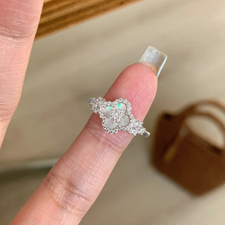 Châu Âu Mỹ ins Phong Cách Mới Cung Điện Phong Cách Hồng Fritillary Bốn Lá Clover Nhẫn Nữ