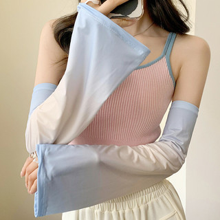Tay áo chống nắng mùa hè cho nữ, Ice Silk, Mỏng, Chống tia cực tím, Đa năng, Thời trang, Cảm giác cao cấp, Đơn giản, thoáng khí, Cảm giác mát mẻ, Găng tay chống nắng