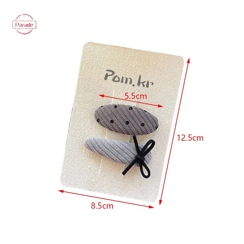 Diễu Hành Thu Đông Bé Gái Trẻ Sơ Sinh Thêu Nơ Hoa Kẹp Tóc Mới Màu Xanh Phong Cách Dễ Thương Cho Bé Công Chúa Kẹp Tóc Mũ Phụ Kiện Trẻ Em VN