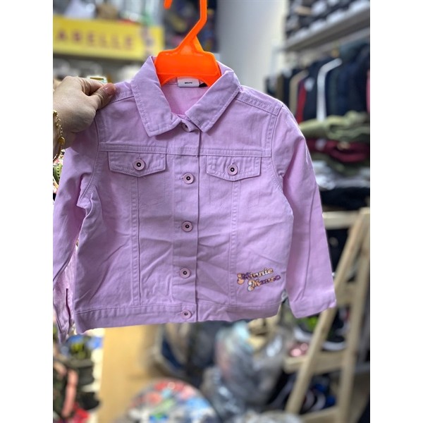 Áo Khoác Bé Gái Bò/Jeans Dney minnie hồng Dư Xịn