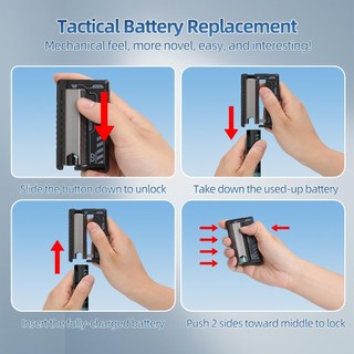 GOOJODOQ 22.5w 10000Mah Sạc dự phòng di động Hai pin Mecha Style Nhẹ Typc-C / Light-ning Power Bank