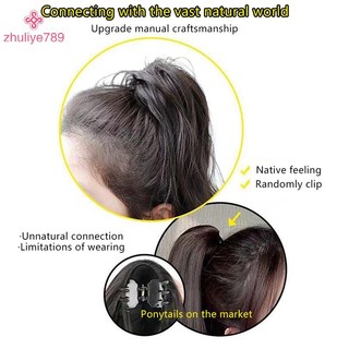 < zhuliye789 > 35cm Hình Thác Nước Tổng Hợp Tóc Giả Xoăn Móng Vuốt Kẹp Sống Động Như Thật Đuôi Ngựa Cao Nối Tóc Lông Tơ Để Tăng Dụng Cụ Tạo Kiểu Tóc