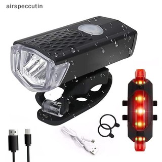 Airpeccutin Đèn Xe Đạp USB LED Sạc Bộ Xe Đạp Đường Bộ Phía Trước Đèn Pha Đèn Pin Đi Xe Đạp Phụ Kiện Đi Xe Đạp EN