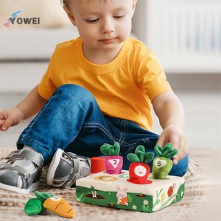 YOWEI Montessori Đồ Chơi Bé Kéo Cà Rốt Sang Trọng Số Hình Dạng Màu Sắc Phù Hợp Trò Chơi Đồ Chơi 0-3 Giáo Dục Cho Bé Quà Tặng VN