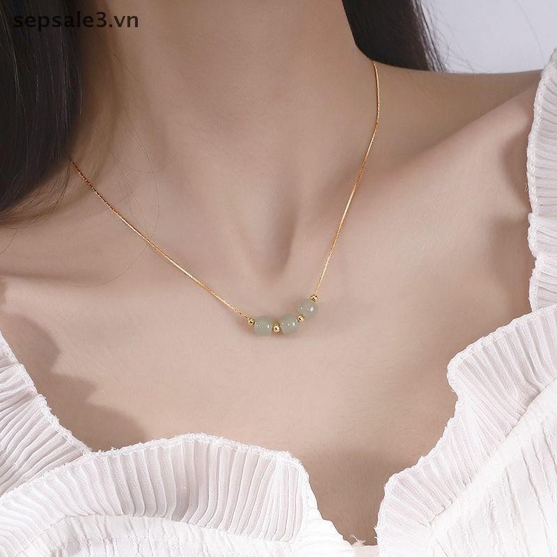 # Vn # Vòng cổ chuỗi hạt dành cho nữ Cô gái Quà tặng Tính khí tươi mát Ins Trang sức hạnh phúc hòa bình thời trang.