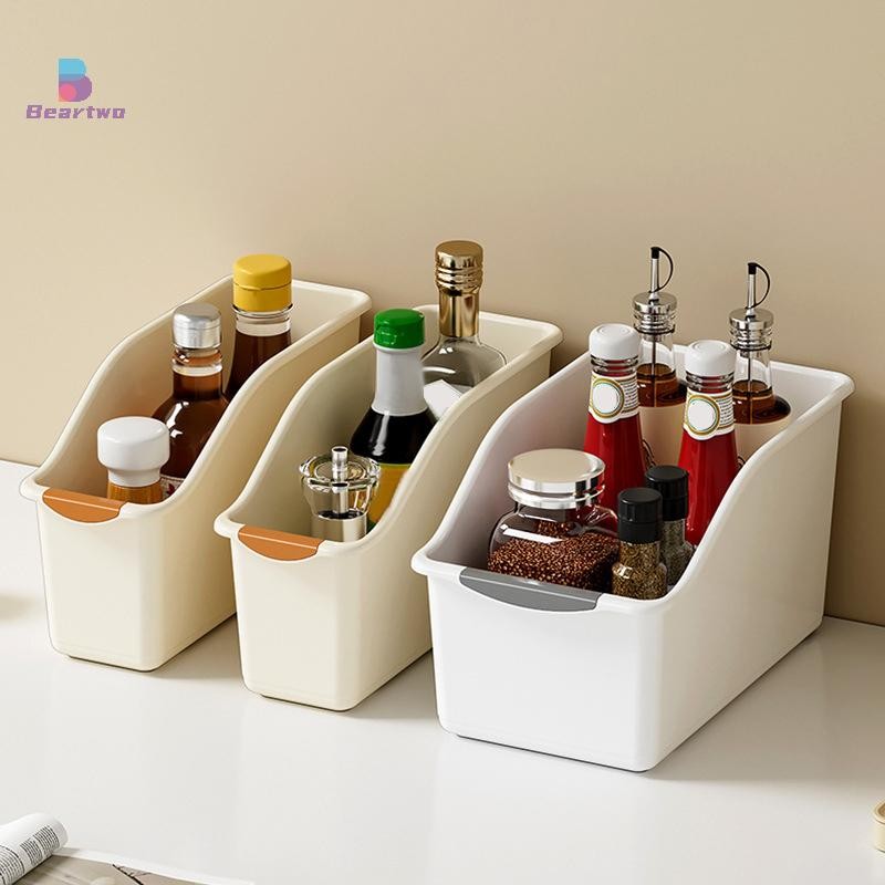 < Beartwo > Hộp lưu trữ tủ loại ngăn kéo có khoảng cách ròng rọc Đồ lặt vặt Hộp lưu trữ nhà bếp Dung tích lớn al Hộp lưu trữ Đẹp