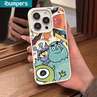 ibumpers Ốp Lưng iPhone Dễ Thương Họa Tiết Quái Vật Đại Học Ốp Điện Thoại Dày Dặn Silicon Mềm Chống Sốc Chống Bẩn Cho Iphone 16 15 14 12 13 11 Pro Max IP 7 8 Plus X XS XR