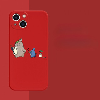 Ốp điện thoại sáng tạo My Neighbor Totoro cho iPhone16 / 15 / 14 / 12 / 11 / 13 PRO MAX / PLUS / Mini / X XS XR 6 / 7 silicon lỏng bảo vệ toàn diện vỏ mềm chống rơi chống sốc