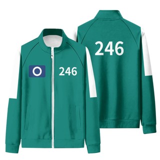 Pg Mực Game Mùa 2 số 246 230 120 333 show dây kéo Áo khoác Unisex Top