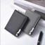 Ví nam AWNGD Retro, Ví đựng tiền xu bằng da PU siêu mỏng, Cam tối giản Đen Xám Trắng Ví mỏng hai mặt Kẹp tiền Thẻ tín dụng