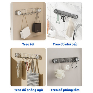 Móc Treo Tường Nhà Tắm Hút Chân Không ECO, Thanh Treo Đồ Đa Năng Tiện Lợi Dễ Sử Dụng