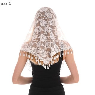 [gazi1] Khăn choàng tam giác pha trộn hoa hồng Jacquard dành cho nữ Nhà thờ Hồi giáo Khăn choàng cầu nguyện đám cưới Boutique