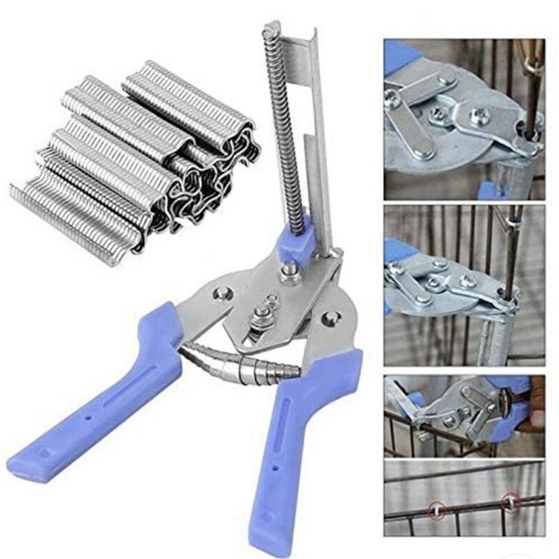 kềm ( kìm ) bấm hoặc 1200 ghim M chuyên dụng làm lồng gà,chim,thỏ,bồ câu FE123