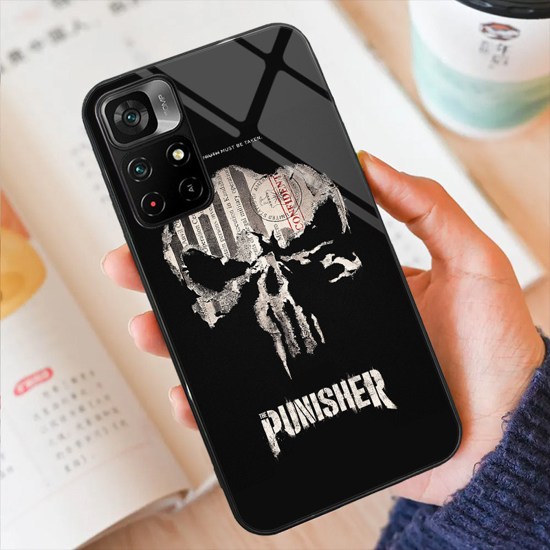 Ốp Điện Thoại Kính PUNISHER 01 Cho Xiaomi POCO F3 F4 F5 M3 M4 M5 M6 4G X3 X4 GT NFC X5 X6 PRO 5G