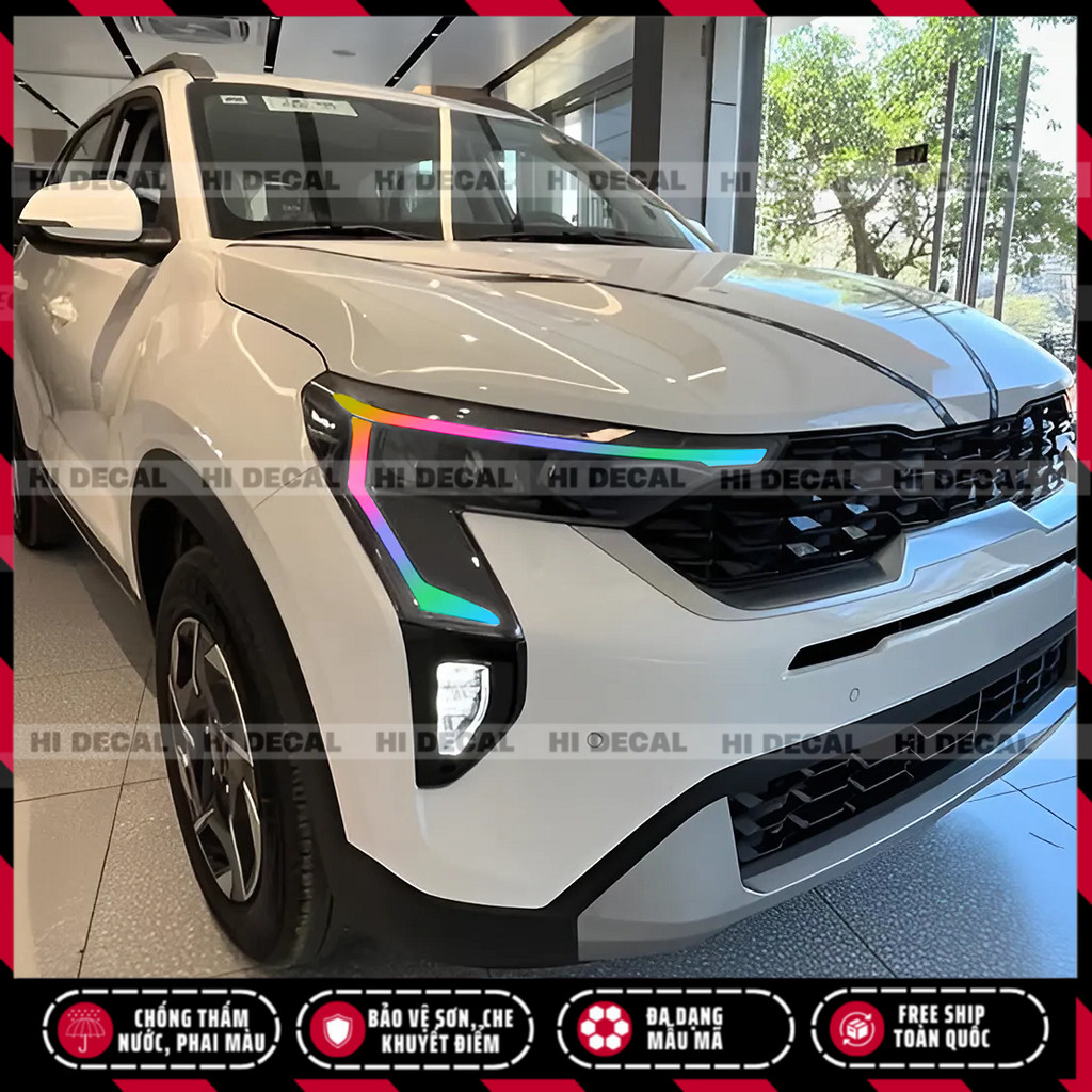 Tem dán đèn Sonet 2024-2025, decal trang trí xe chống thấm nước, bền màu, chịu nhiệt tốt