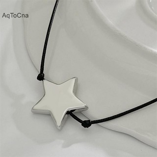 Aqtocna Y2K Dây Có Thể Điều Chỉnh Ngôi Sao Mặt Dây Chuyền Vòng Cổ Choker Pentagram Xương Đòn Dây Chuyền Nữ Trang Sức Quà Tặng Sinh Nhật HGVN