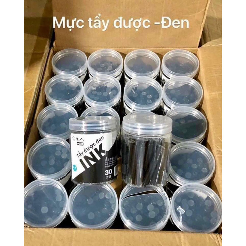 [ LỌ 30 ỐNG ] Mực Xoá Tẩy Được 0025 Loại 1 ( Mực Xanh, Mực Tím )