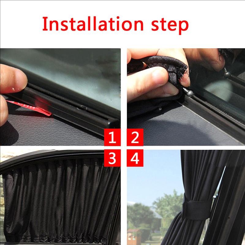 Tmoy 4 Chiếc Ô Tô Chống Tia UV Tấm Che Nắng Rèm Bên Cửa Sổ Tấm Che Lưới Lá Chắn TCS