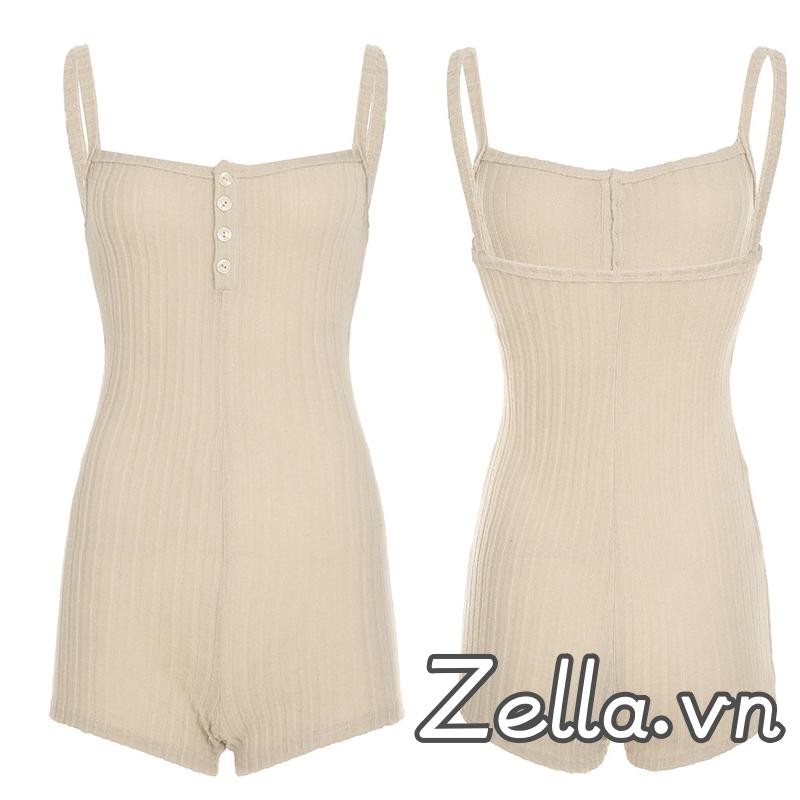 Áo liền quần nữ hở lưng có gân chắc chắn Slim Fit Bộ áo liền quần không tay mùa hè