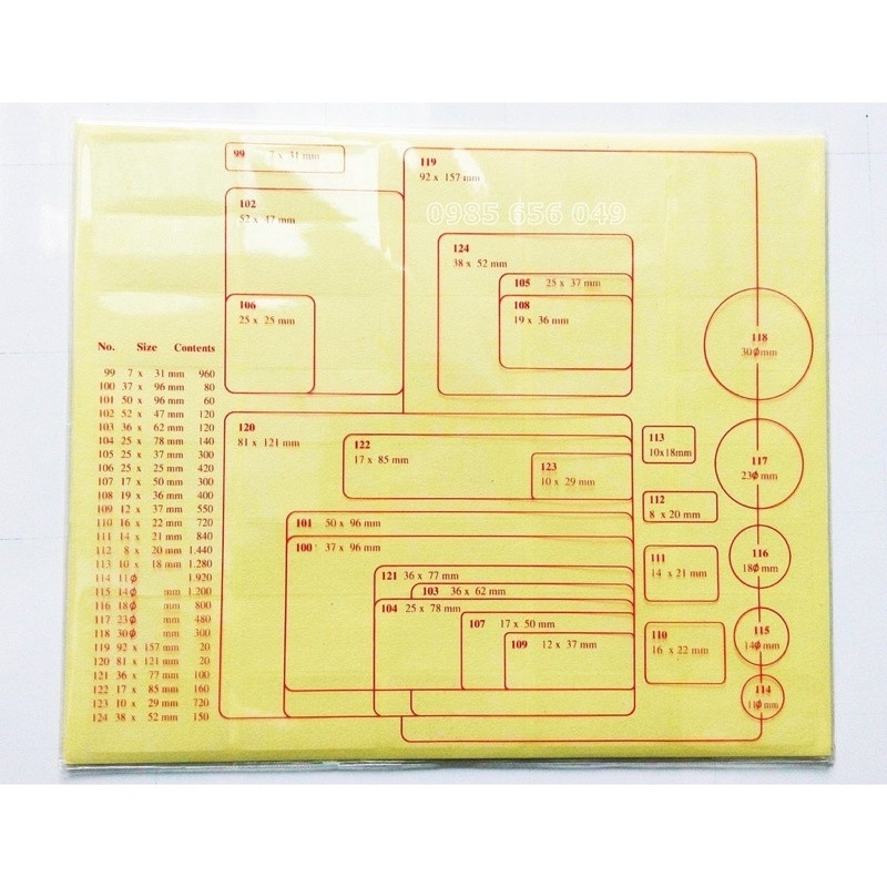 Nhãn tem dán label đề can có keo sẵn Tommy Tom và Jerry nhiều kích cỡ từ số 99-109