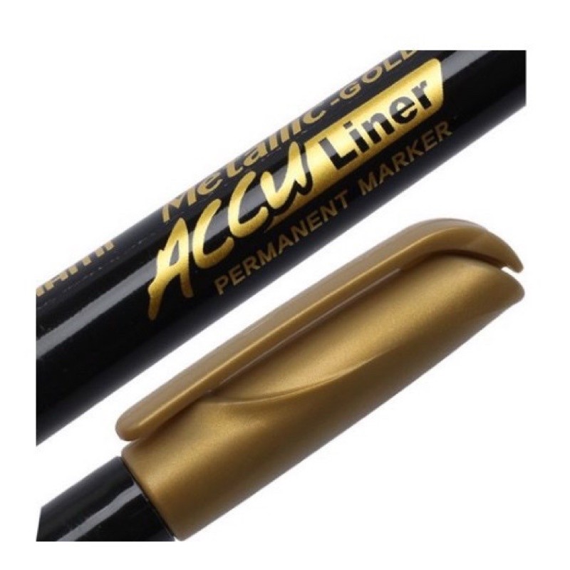 Bút lông dầu nhũ bạc, nhũ vàng Monami Acculiner
