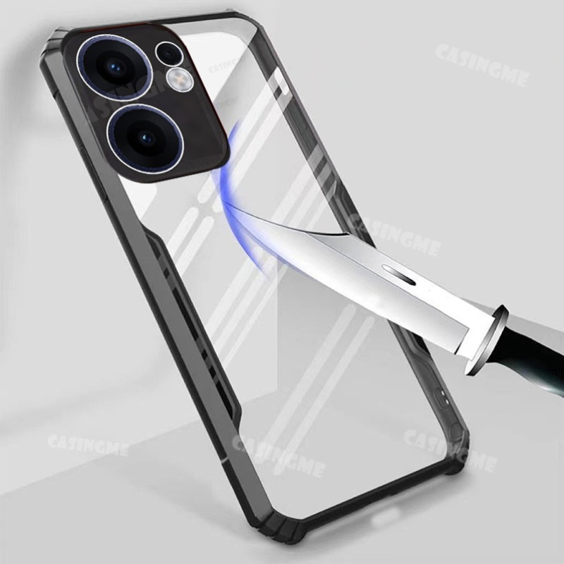 OPPO Reno15 F 5G 2025 Túi Khí Acrylic Chống Sốc Cho OPPO Reno 13 Reno13F Reno13 F Pro 13F OppoReno13F 5G 4G Silicon Trong Suốt Ốp lưng TPU Mềm