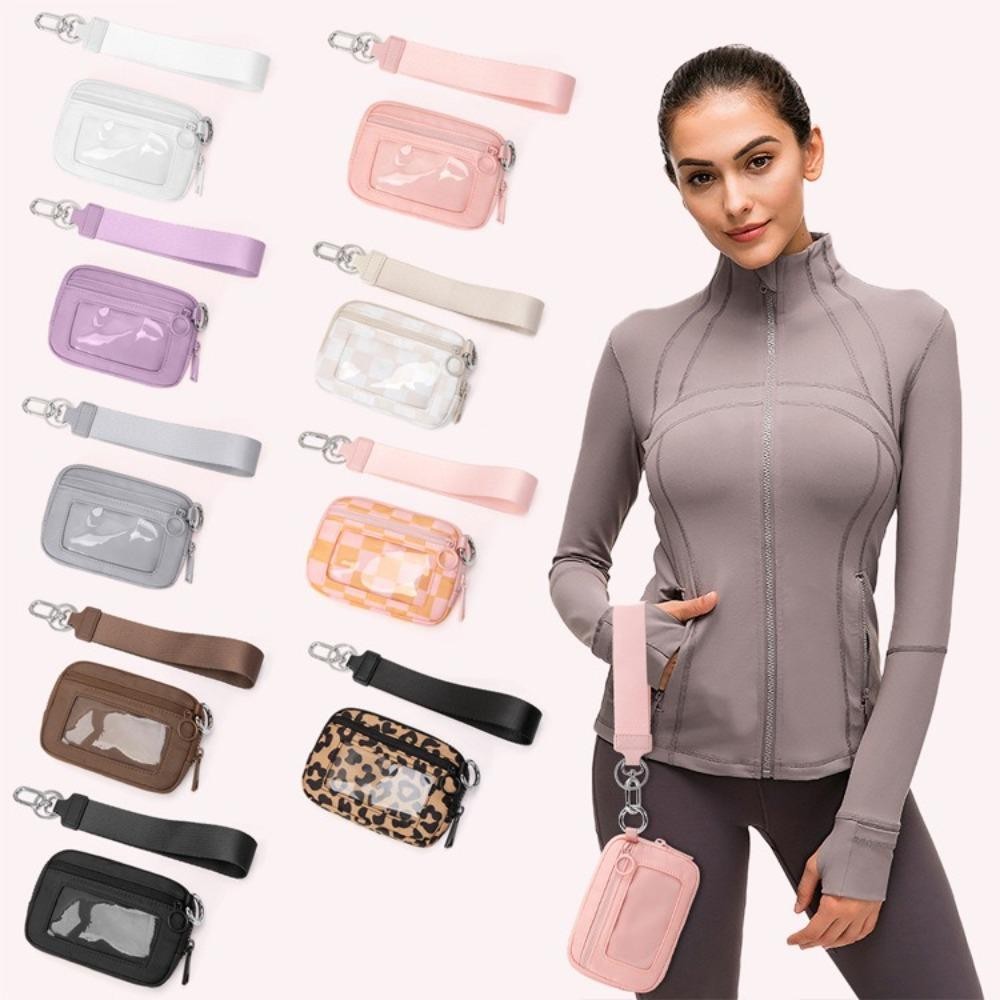 Ví móc khóa WOAY, có ví đựng tiền xu chống nước cửa sổ ID, Túi đựng thẻ di động chất lượng cao