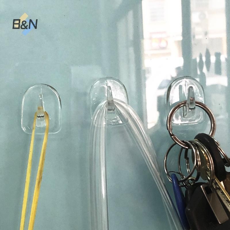 B & N 1 Cái Móc Cửa Dính Móc Treo Tường Trong Suốt Chống Trượt Traceless Hạng Nặng Dính Trên Móc Phòng Tắm Nhà Bếp Dán Tường.